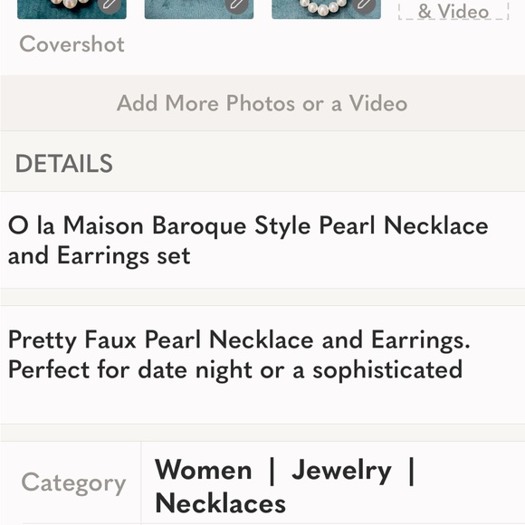 O La Maison Baroque Pearl Necklace and Earrings - Picture 2 of 5